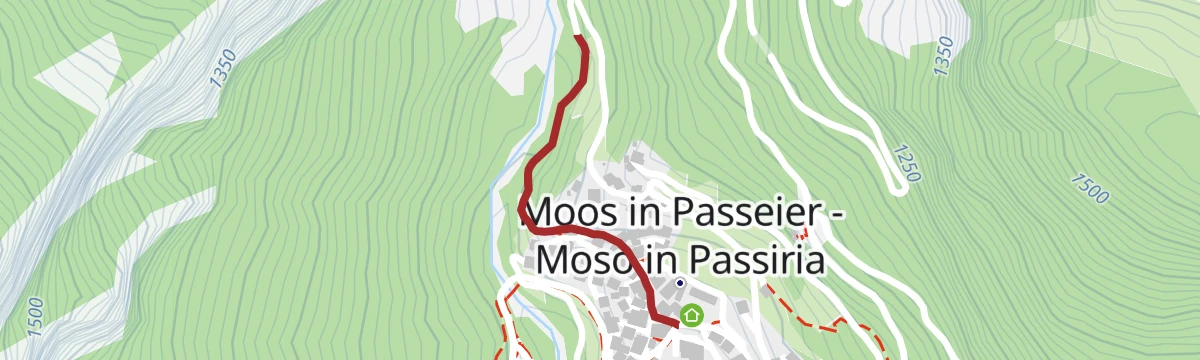 Route map: Sentiero "Steinbockweg" a Moso